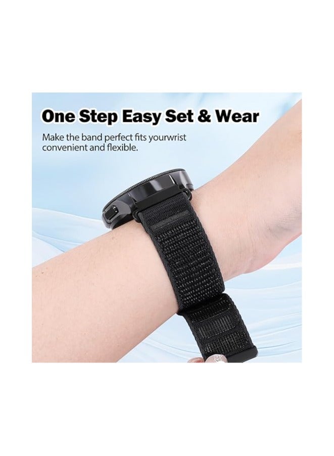 حَبْل تِك سوار نايلون متوافق مع ساعات هواوي GT6/GT5/Ultimate2/Ultimate/GT4/G4 Pro/GT3/Watch4/4Pro/Watch3/3Pro مقاس 46 مم، حزام معصم مرن قابل للتهوية بحلقة من النايلون مقاس 22 مم - Image 3