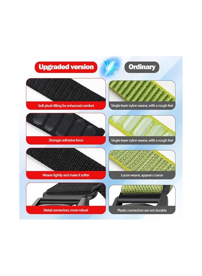 حَبْل تِك سوار نايلون متوافق مع ساعات هواوي GT6/GT5/Ultimate2/Ultimate/GT4/G4 Pro/GT3/Watch4/4Pro/Watch3/3Pro مقاس 46 مم، حزام معصم مرن قابل للتهوية بحلقة من النايلون مقاس 22 مم - Image 4