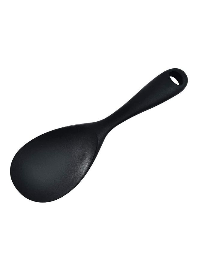 NIBEMINENT Long handle Heat resistant Non-stick Rice spoon Black 22.5x 6.8cm - Image 2