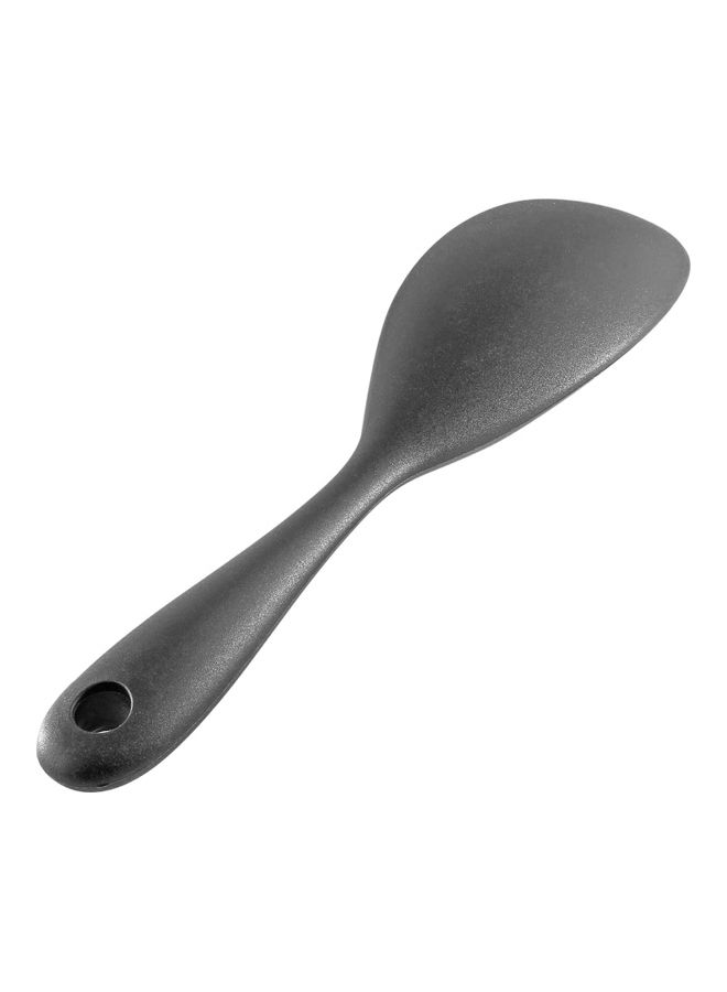 NIBEMINENT Long handle Heat resistant Non-stick Rice spoon Black 22.5x 6.8cm - Image 3