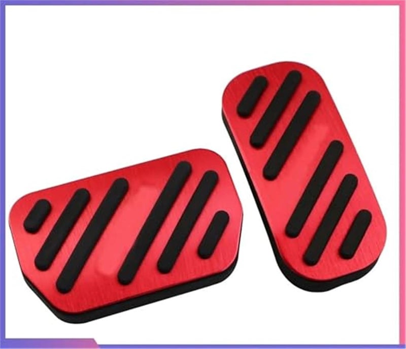 DEMULAX Red Aluminium Alloy Pedal Pads for Toyota C-HR - Image 4