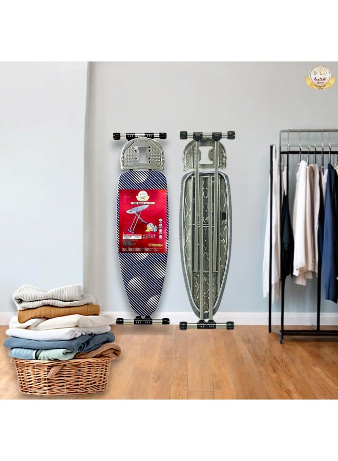 Al-Nokhba Heavy-Duty Ironing Board – Large - Height Adjustable with Secure Iron Rest & Stopper - Foldable Design for Easy Storage - Durable Non-Slip Metal Legs - Image 5