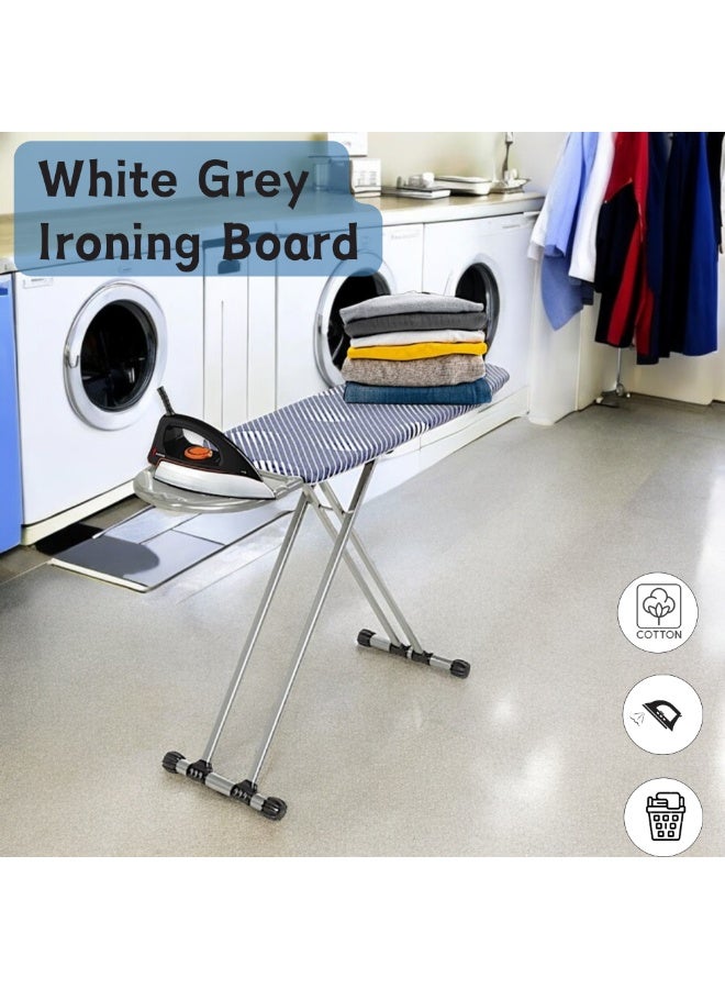 Al-Nokhba Heavy-Duty Ironing Board – Large - Height Adjustable with Secure Iron Rest & Stopper - Foldable Design for Easy Storage - Durable Non-Slip Metal Legs - Image 2