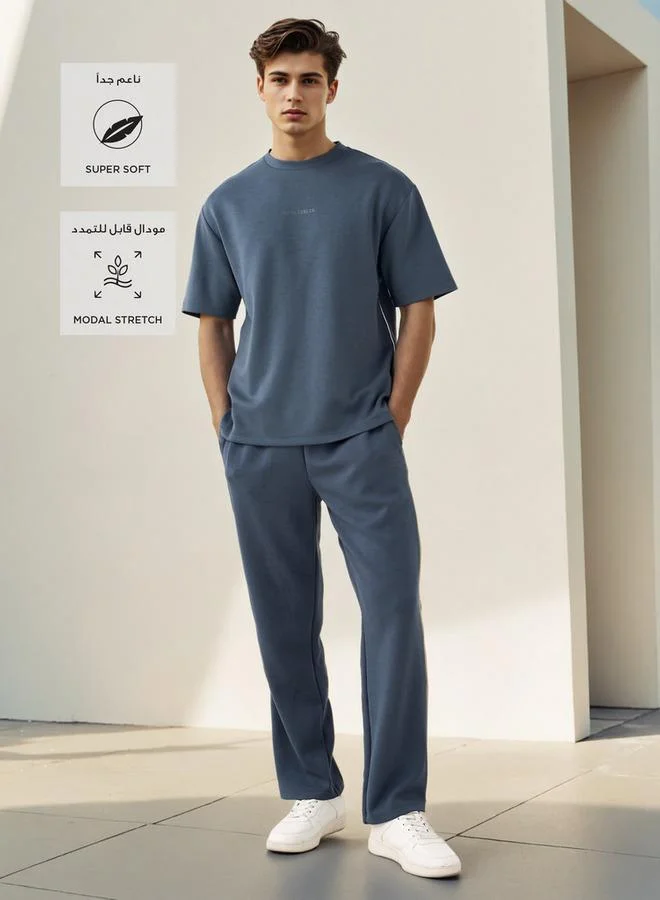 كابا بنطلون رياضي مطبوع من كابا بخصر مطاطي وجيوب