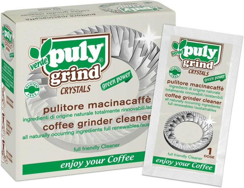 Puly Caff Puly Grind Coffee Grinder Cleaner Crystals - Box of 10 Doses - Image 1