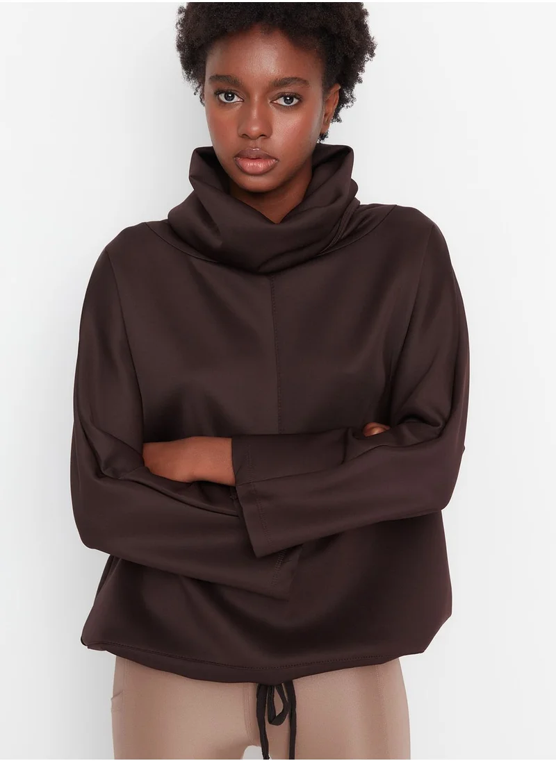 trendyol High Neck Oversized Sweatshirt