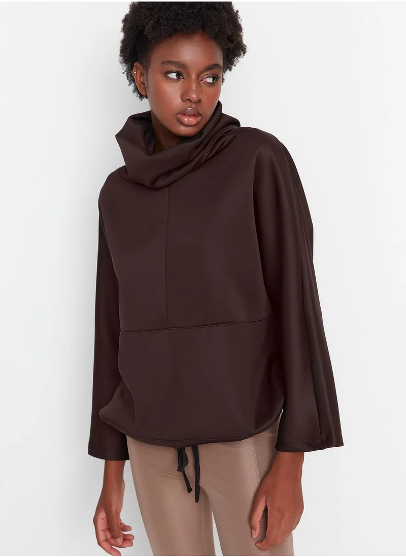 trendyol High Neck Oversized Sweatshirt