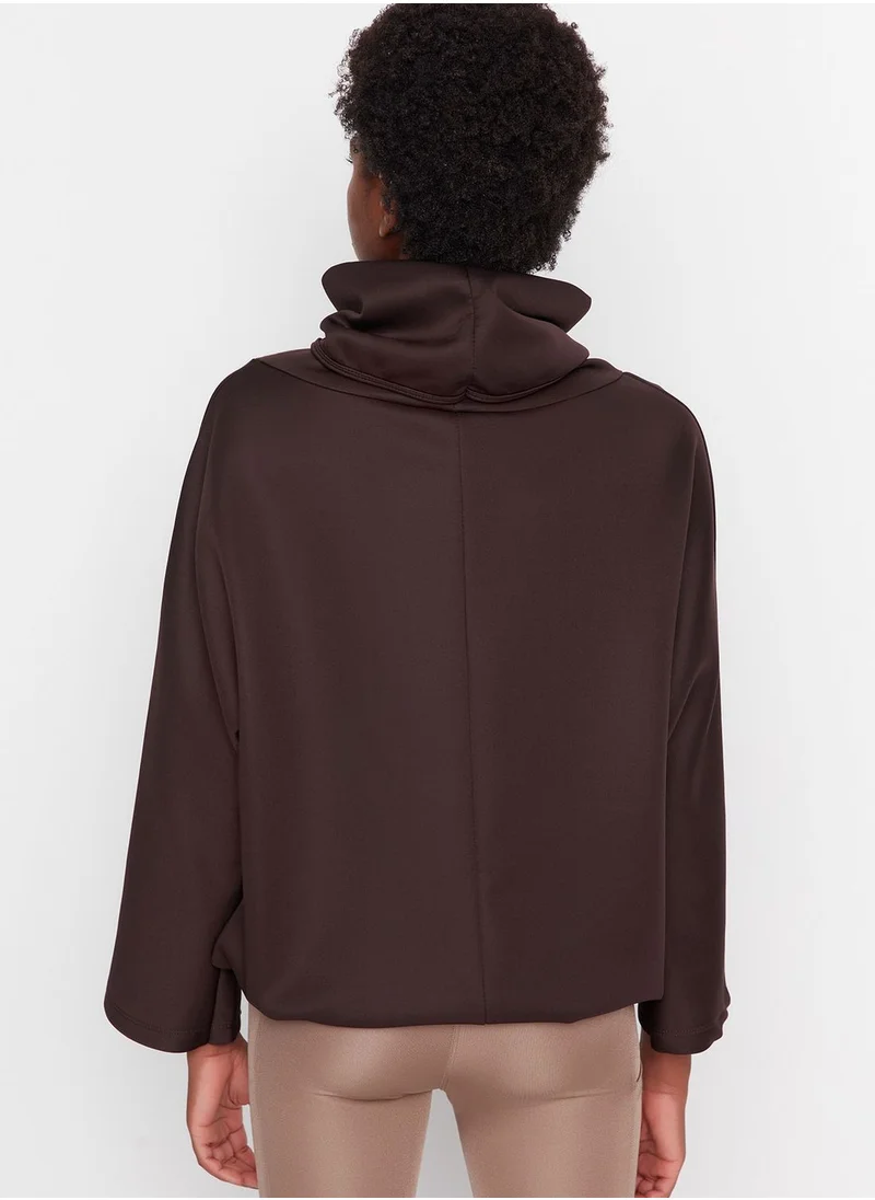 trendyol High Neck Oversized Sweatshirt