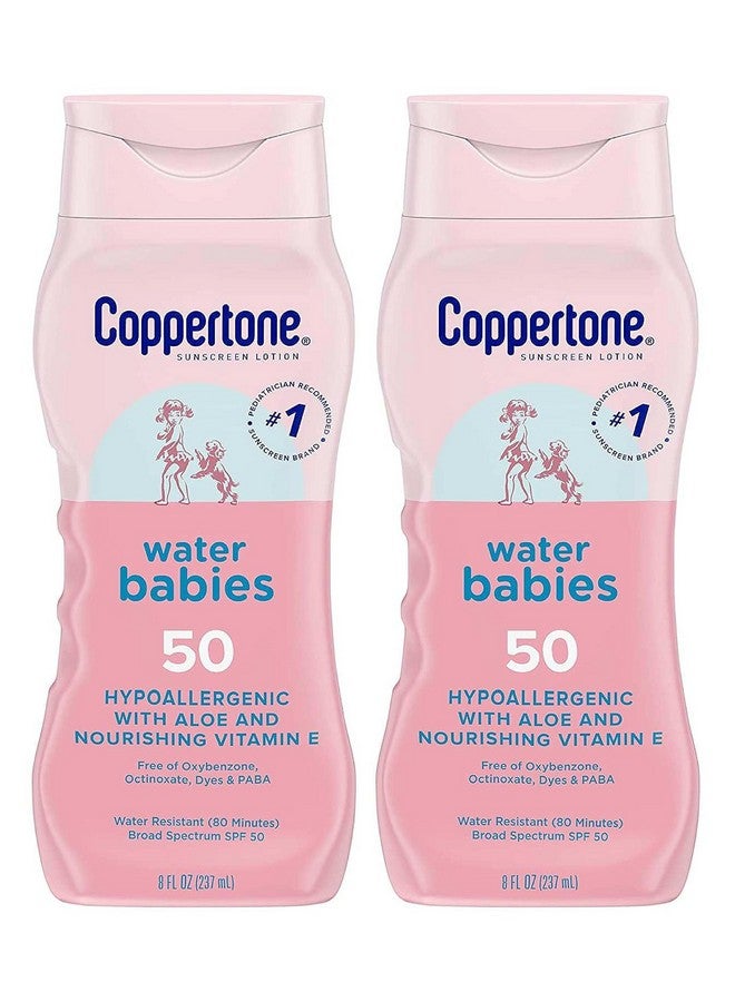 Coppertone Spf50 Waterbabies Aloe & Vitamine Lotion 8 Ounce (237Ml) (Pack Of 2) - Image 1