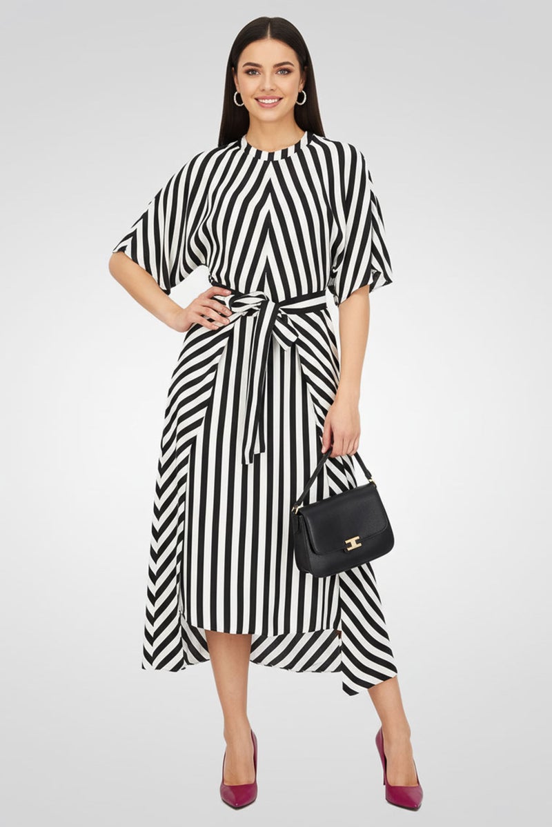 STELLA MCCARTNEY Women Stripe Midi Dress, Multicolor - Image 1
