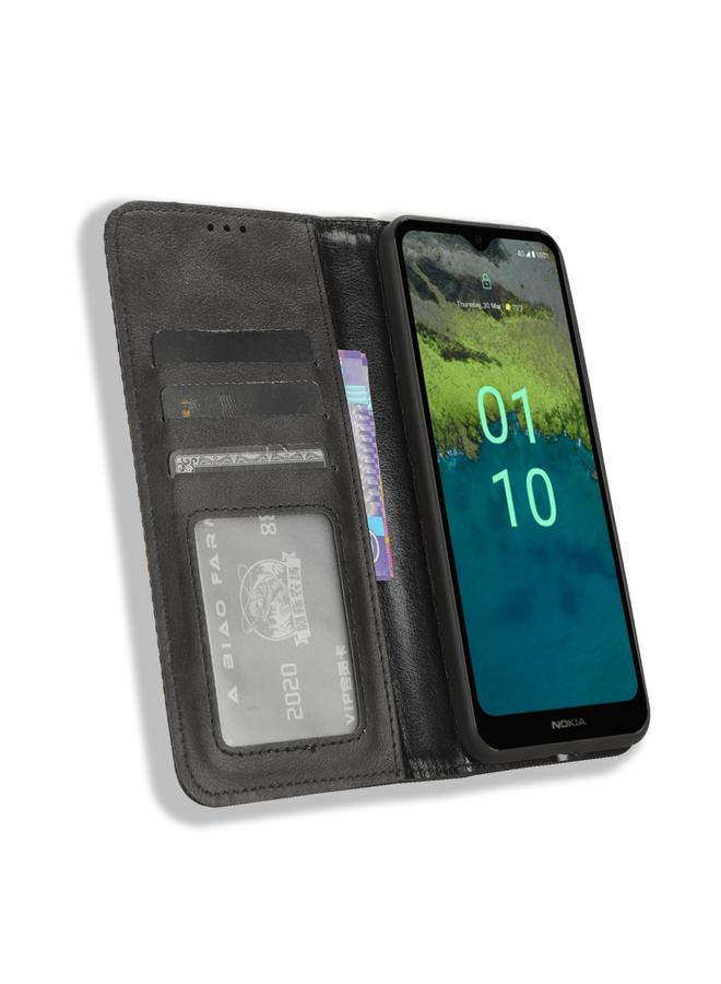 اس-توب جراب لهاتف Nokia C110 4G بمشبك مغناطيسي من الجلد بتصميم كلاسيكي - Image 4