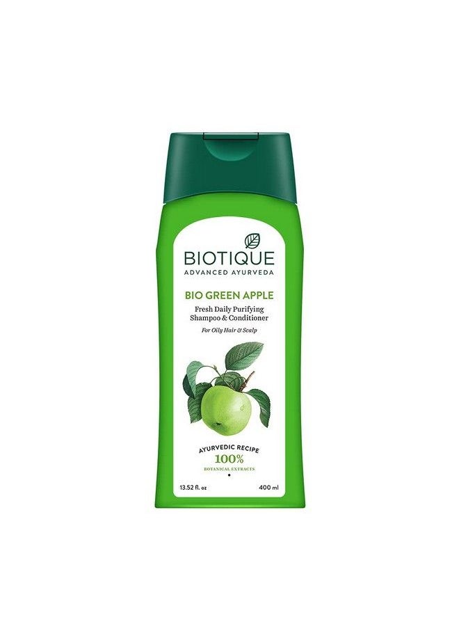 Biotique Green Apple Shampoo And Conditioner 400Ml  - Image 2