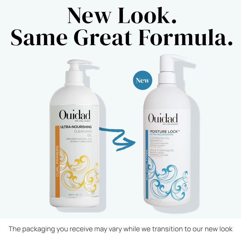 Ouidad Moisture Lock Ultra Nourishing Cleansing Oil Shampoo for Curly Hair - 33.8 fl oz, Rehydrates Dry, Damaged Curls, Color Safe Shampoo, For Women & Men, All Curl Types - Image 3