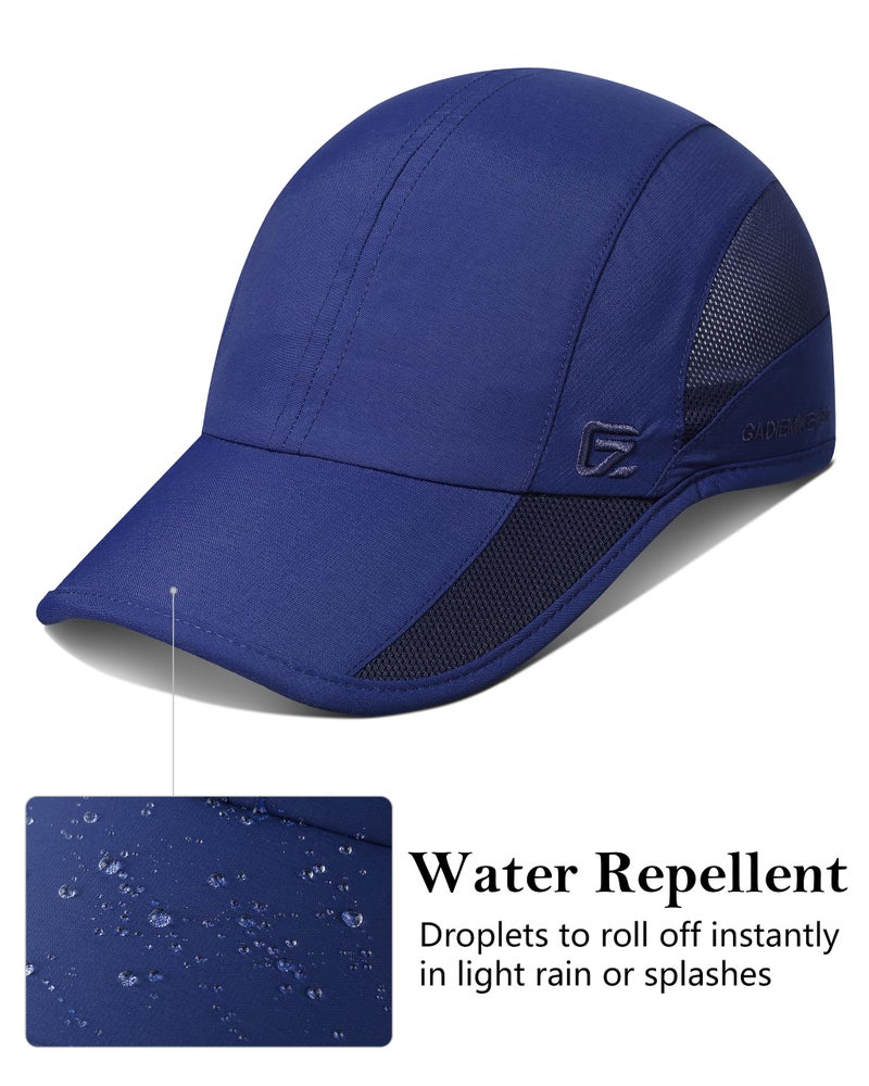 GADIEMKENSD Cooling Running Hat Quick Dry Summer Baseball Cap UPF50+ Sports Sun Caps Breathable Mesh Trucker Dad Hats Unstructured for Golf Tennis Hiking Gym Camp American Blue S/M 6 7/8-7 1/4 - Image 5