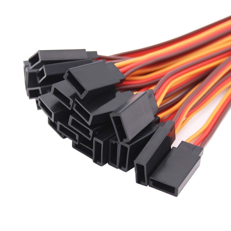 OliYin 20pcs 22awg 60 Cores Male to Female 5.90inch Lead Plug Servo Extension Wire Cable Line for RC Model Aircraft Stranded Futaba JR - Image 5
