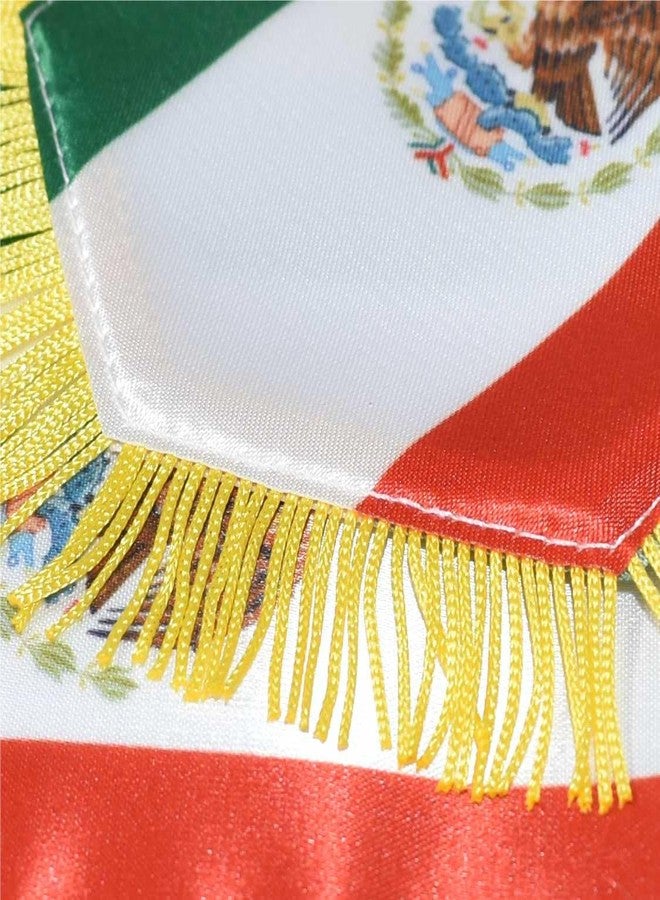 Ckexin Mexico Hanging Flag with Suction Cup Double Sided Mini 4x6 Inch Mexican Banner Decorations for Car Home Wall Door Window - Image 5