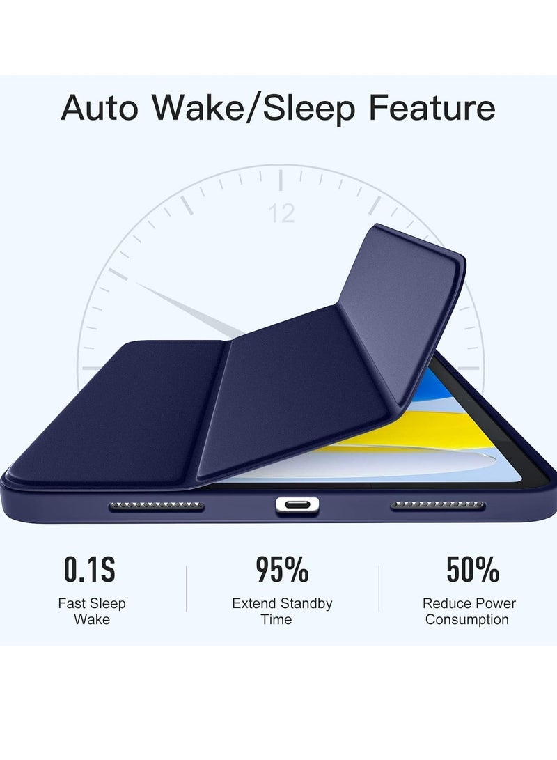 DUSALA Compatible with iPad 10th Generation Case 10.9 Inch 2022, Slim Trifold Stand Protective Cover with Pencil Holder, Soft TPU Back, Auto Sleep/Wake Function, Lightweight, Durable, and Easy to Carry - Image 5