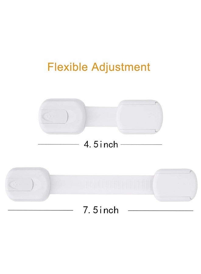 4 Pcs Child Safety Strap Locks, Baby Proofing Cabinet Strap Locks, Safety Strap Locks for Fridge,Cabinets,Drawers,Dishwasher & More, No Drilling Required, Easy Installation - Image 2