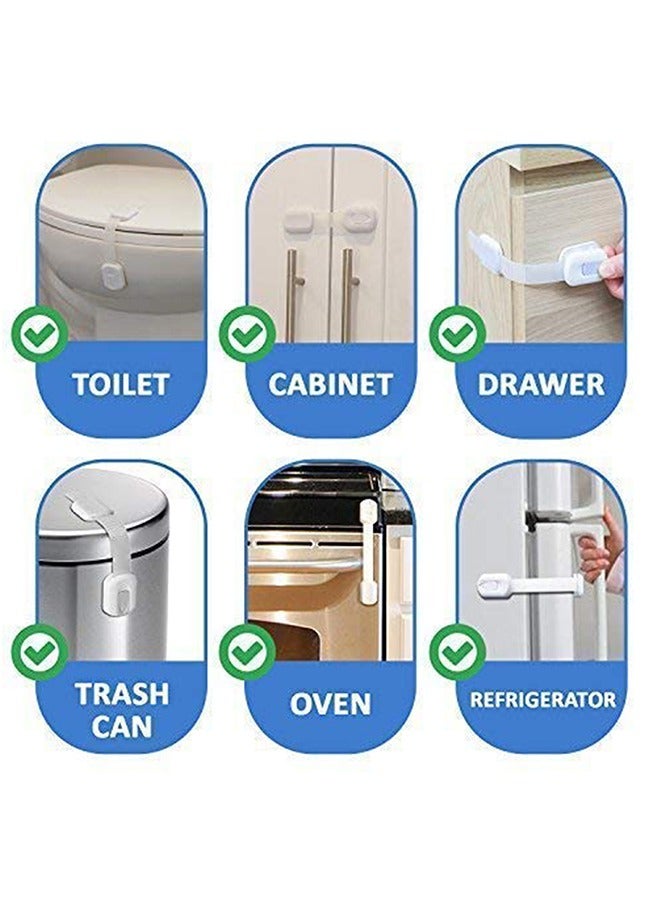 4 Pcs Child Safety Strap Locks, Baby Proofing Cabinet Strap Locks, Safety Strap Locks for Fridge,Cabinets,Drawers,Dishwasher & More, No Drilling Required, Easy Installation - Image 4