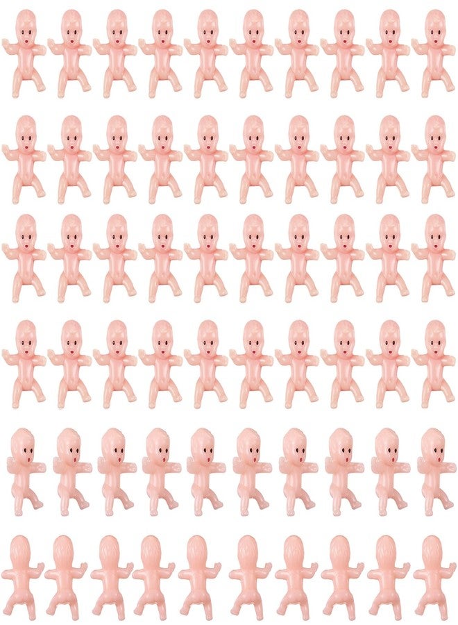 ZZYFGH 60 PCS Plastic Babies for Games, 1 Inch White Mini Babies Tiny Baby for Shower Game, My Water Broke Ice Cube Game, King Cake Baby for Party Decorations - Image 1