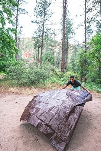 Stansport Light-Duty Rip-Stop Tarp 12' x 16' - Brown (U-1216) - Image 2
