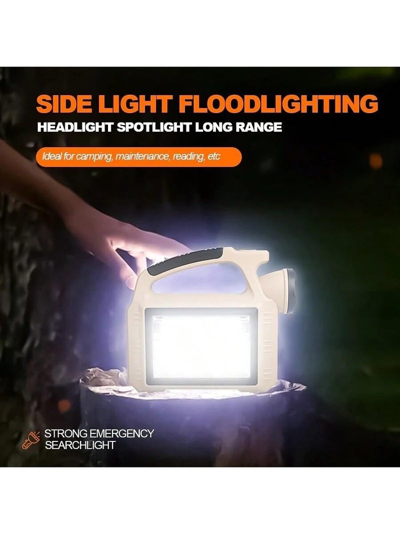Jumix High Lumens ABS Plastic Body USB Rechargeable Solar Powered COB Camping Portable Lamp LED Torches Work Light Tactical Flashlight - Image 5