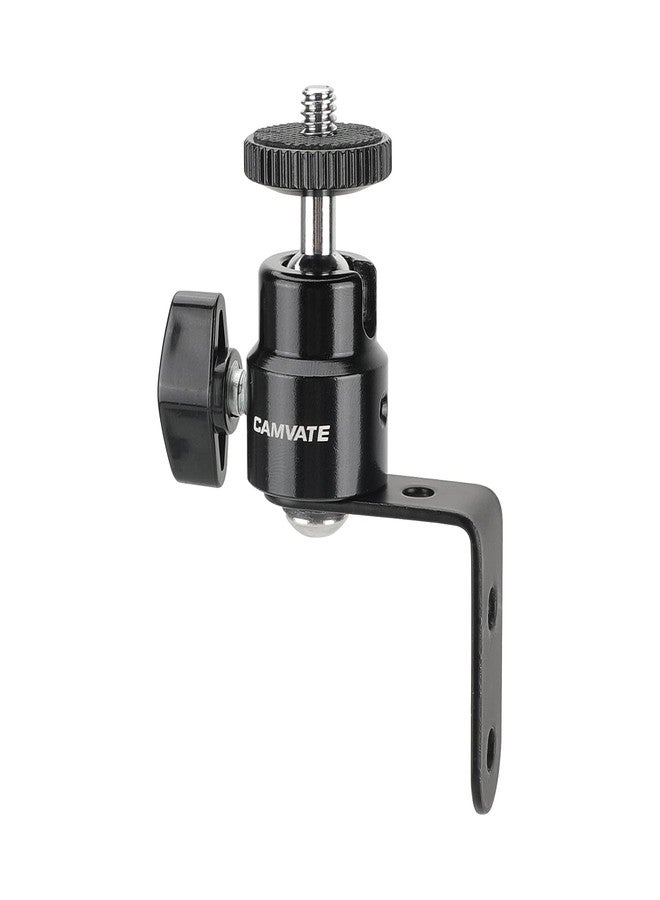 CAMVATE 1/4"-20 Screw Connector Ball Head Support with L Type Wall Mount for Surveillance Monitor - 2875 - Image 1