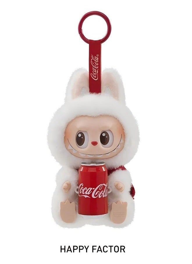 POP MART Plush Toy Made in China POP Doll MART Coke Series White Labubu Stand Models Bubble Mart Series Sit Sit Party Stand Up Model Tide Play Vinyl Face Plush Blind Box Coke Labubu Plush Toys Doll Selectable Including Hidden China Version for Kids Adults Boy Girls Soft Plush Birthday Gifts for Children  - Image 5