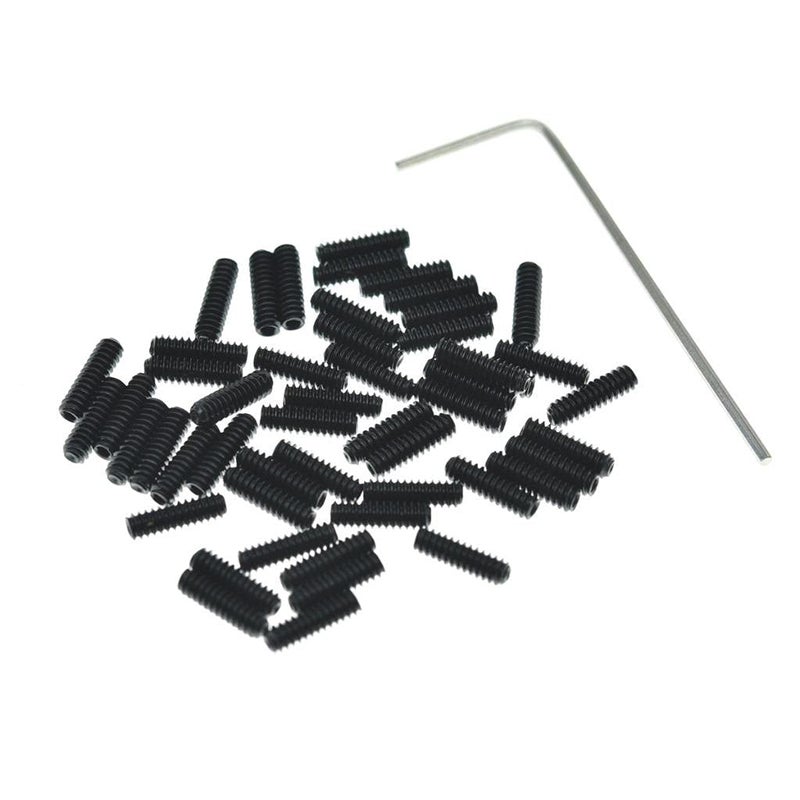 KAISH 50x US 440 x 38 Black Guitar Bridge Saddle Height Adjustment Screws for StratocasterTelecaster - Image 2