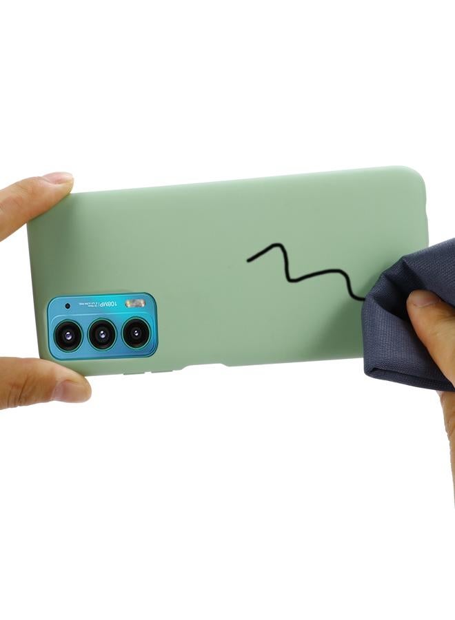 اس-توب جراب لهاتف موتورولا إيدج 20 مصنوع من السيليكون السائل المقاوم للصدمات بلون نقي - Image 5