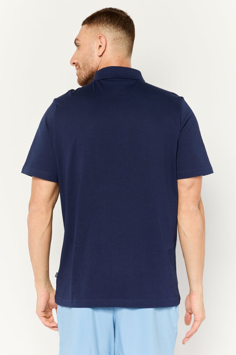 PUMA Men Sportswear Fit Short Sleeves Outdoor Polo Shirt, Navy Blue  - Image 4