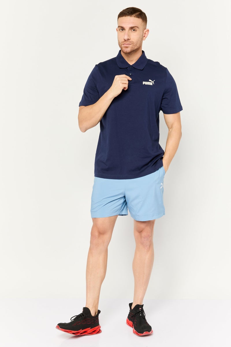 PUMA Men Sportswear Fit Short Sleeves Outdoor Polo Shirt, Navy Blue  - Image 3