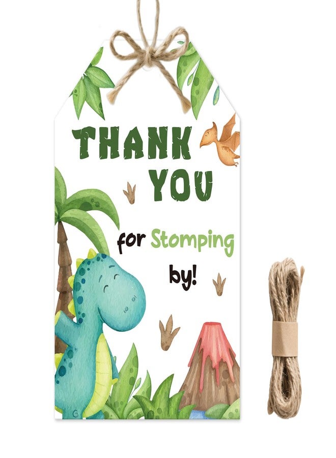 BOBYIYI 50pcs Dinosaur Thank You Tags Birthday Favour Tags for Boys Dinosaur Favors Three Rex Party Favors - Image 1