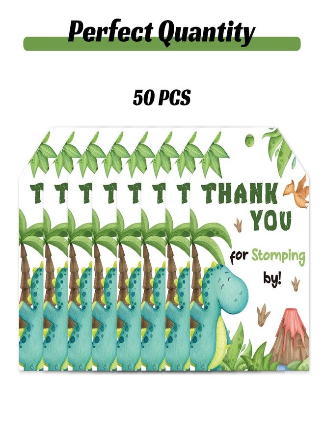 BOBYIYI 50pcs Dinosaur Thank You Tags Birthday Favour Tags for Boys Dinosaur Favors Three Rex Party Favors - Image 4