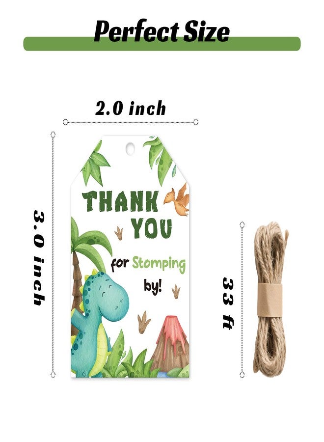 BOBYIYI 50pcs Dinosaur Thank You Tags Birthday Favour Tags for Boys Dinosaur Favors Three Rex Party Favors - Image 2
