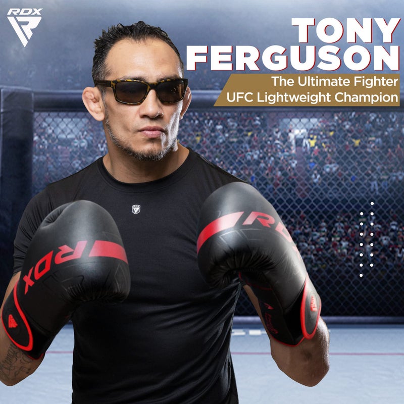 RDX Boxing Gloves, Pro Training Sparring, Maya Hide Leather, Muay Thai MMA Kickboxing, Men Women Adult, Heavy Punching Bag Focus Mitts Pads Workout, Ventilated Palm, Multi Layered, 8 10 12 14 16 18 Oz - Image 3