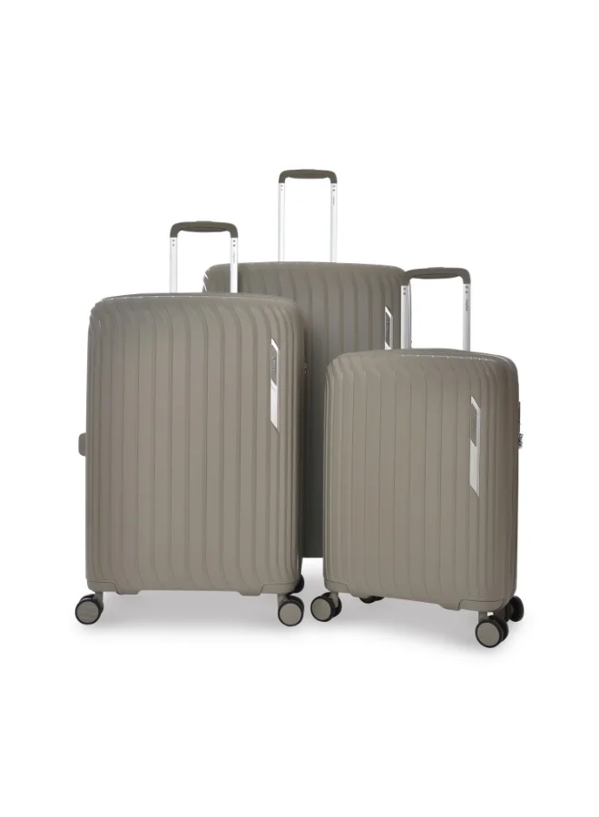 MAGELLAN Hard Shell PP Trolley 3-Piece Luggage Set PP16/3P Expandable Suitcase Set 20 24 28 Inch with TSA Lock 4 Double Spinner Wheels