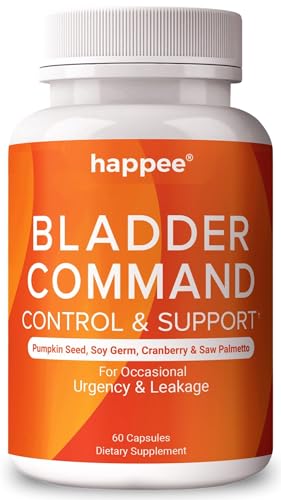 Bladder Control Supplement for Women Men with Pumpkin Seed Extract Soy Germ Extract Saw Palmetto Cranberry 4in1 Active Bladder Support for Urinary Frequency Leaks Urgency 60 Capsules