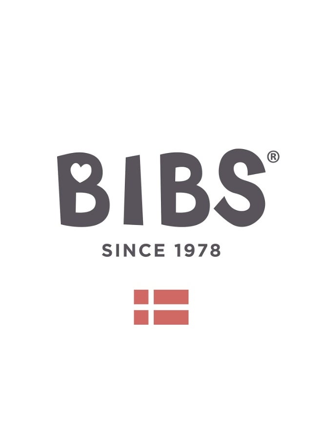 BIBS - BIBS Pacifier Studio Colour Block | Round Nipple Baby Pacifier | BPA Free Natural Rubber Latex Soother | Made in Denmark | Size 1 (0-6 months) Blush/Ivory - Flow Pack - Image 1