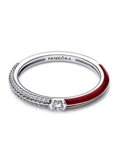 Pandora Violet Pandora 192528C01 Women's Ring Pave and Red Silver  - Image 2