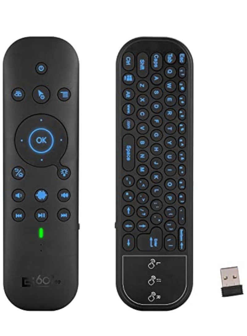 KASTWAVE Bluetooth Voice Remote with Keyboard, Replacement Voice Remote, Air Mouse, Backlit, Rechargeable, 2.4G WiFi/BT5.0 Dual Mode, IR Learning - Compatible with Nvidia Shield, PC, Projector, Android TV Box - Image 1