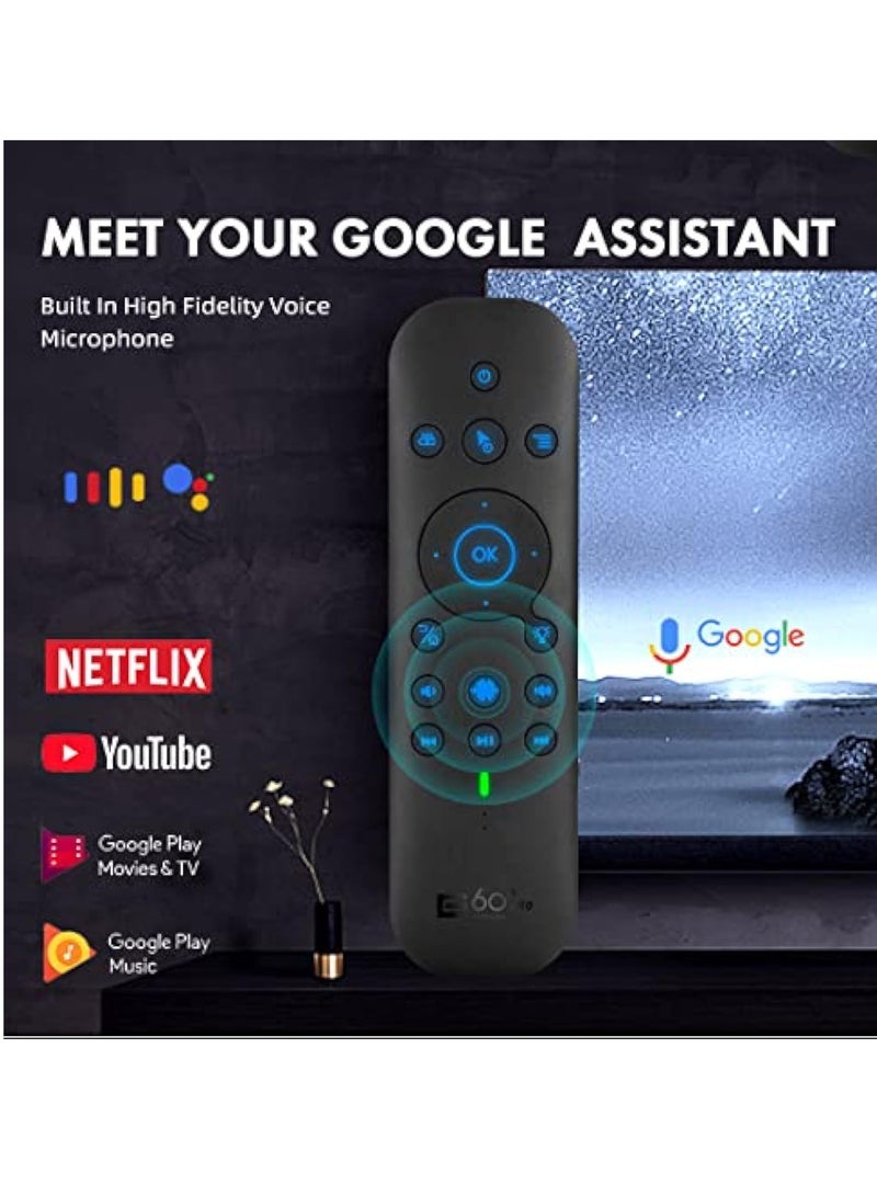 KASTWAVE Bluetooth Voice Remote with Keyboard, Replacement Voice Remote, Air Mouse, Backlit, Rechargeable, 2.4G WiFi/BT5.0 Dual Mode, IR Learning - Compatible with Nvidia Shield, PC, Projector, Android TV Box - Image 2