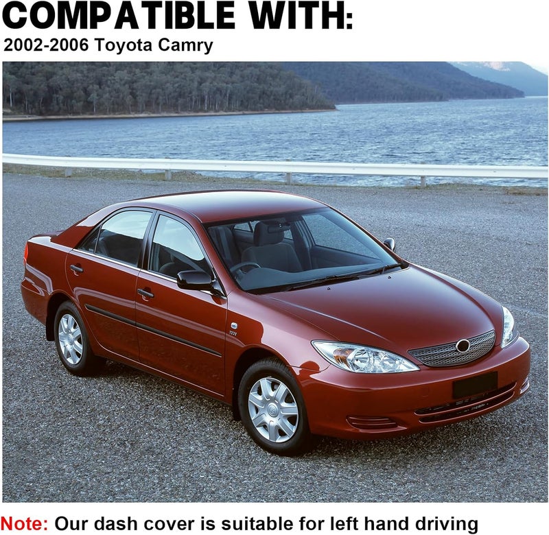 SPEEDWOW Dashboard Cover Mat for Toyota Camry 2002-2006 - Image 2