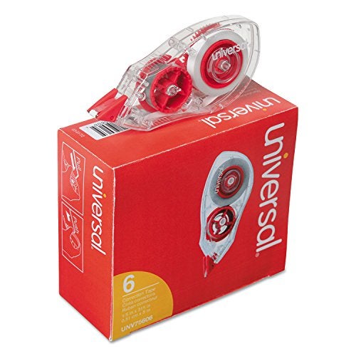 Universal 75606 Correction Tape with Two-Way Dispenser, Non-Refillable, 1/5-Inch x 315-Inch , 6/Pack - Image 4