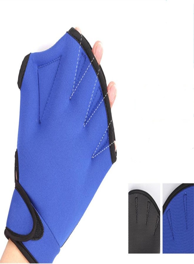 EXCEREY Swim Training Gloves Webbed Aquatic Fitness Training Fit for Men, Women,Children Scuba Diving, Snorkeling, Spearfishing, Surfing ( Blue, Size M) - Image 4