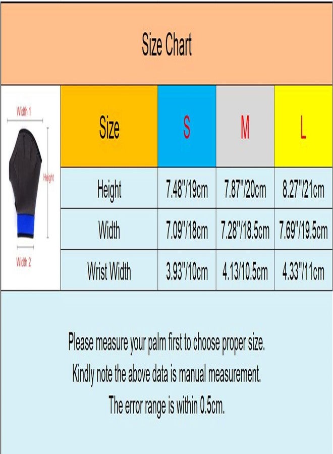 EXCEREY Swim Training Gloves Webbed Aquatic Fitness Training Fit for Men, Women,Children Scuba Diving, Snorkeling, Spearfishing, Surfing ( Blue, Size M) - Image 2