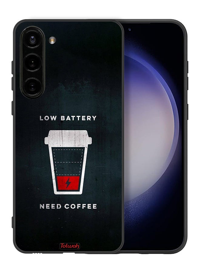 Tolwak Samsung Galaxy S23 Plus 5G Protective Case Cover Low Battery Need Coffee - Image 2