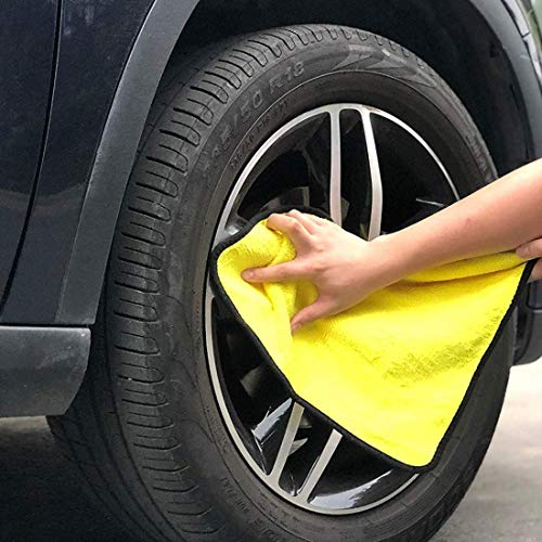 Vocado 3PCS 45cmx38cm 800GSM Super Thick Plush Microfiber Car Cleaning Cloths Car Care Microfibre Wax Polishing Detailing Towels Soft - Image 4