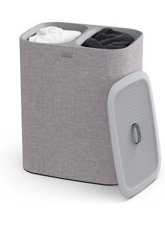 Joseph Joseph Joseph Tota Laundry Hamper Separation Basket with Lid - Grey 90-Liter  - Image 1