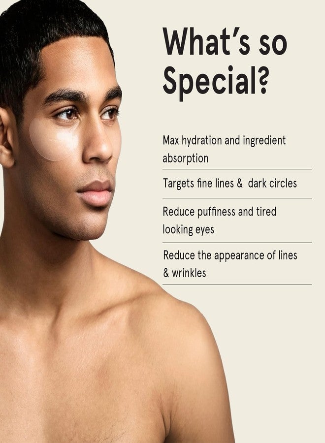 JAXON LANE BRO MASK Under Eye Patches for Men Skin Care | Cooling Eye Masks for Dark Circles and Puffiness, Anti Aging Hydrogel Pads with Bakuchiol, Caffeine & Niacinamide, Eye Bags Treatment for Men (2X6 Pairs) - Image 4